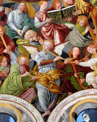El Concierto de los Ángeles, 1534-36 (detalle)